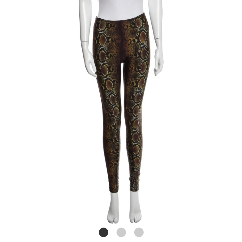 Versace python print leggings